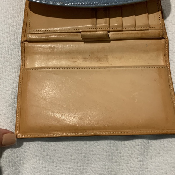 Dooney & Bourke Leather Wallet, Light Blue - Picture 10 of 13